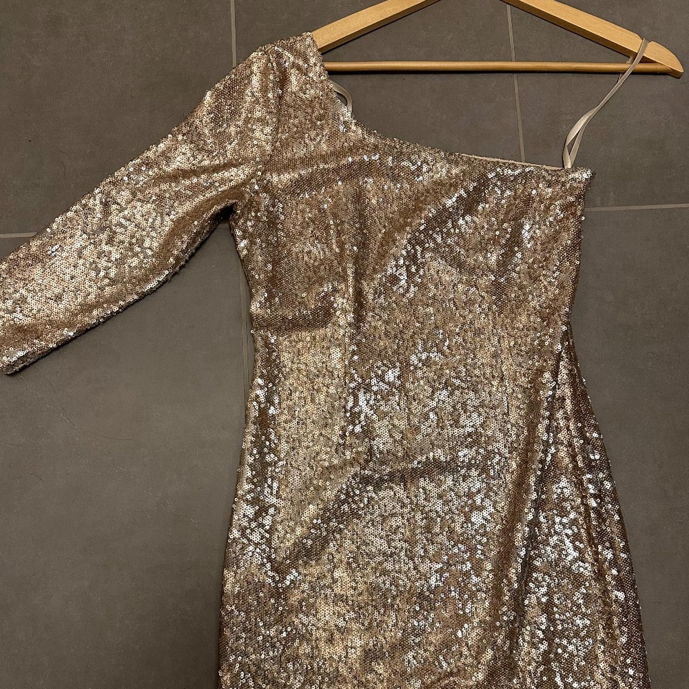 BB Dakota Gold Sequin Dress